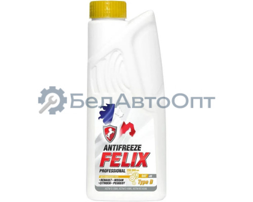 Антифриз Felix Type D G11 готовый -40C желтый 1 кг 430206332