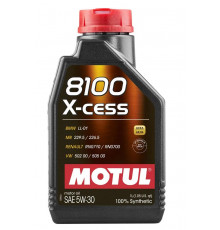 Масло моторное Motul 8100 X-cess A3/B3/B4 5W-30 синтетическое 1 л 108944