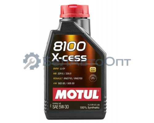 Масло моторное Motul 8100 X-cess A3/B3/B4 5W-30 синтетическое 1 л 108944