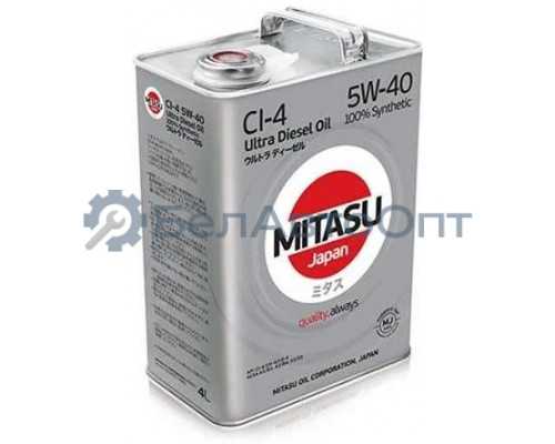 Масло моторное Mitasu ULTRA DIESEL CI-4 5W-40 синтетическое 4 л MJ2124