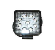 Фара рабочая квадрат., рассеив. свет, 9 диодов 27W (115х55х140) LED 12/24V  (А) AE27S-9LED-55PC