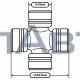 Крестовина 4301-3401485 AE в сб. (19*44,6) (ан. 50-3401062) ГАЗ, ГАЗель рулевого вала, Агротэк