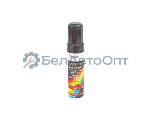 Краска акриловая с кисточкой черная глянцевая 12 мл. Motip black glossy 12 ml.