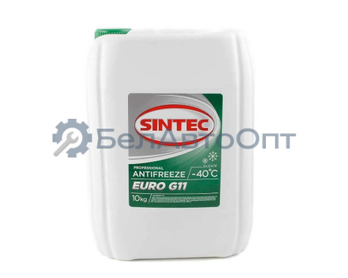 Антифриз Sintec EURO S11 G11 готовый -40C зеленый 10 кг 800516