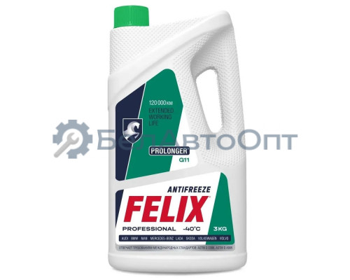 Антифриз Felix PROLONGER G11 готовый -40C зеленый 3 кг 430206327