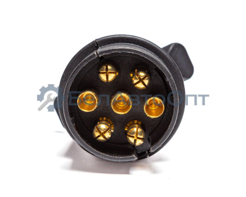 Комплект ПС300-01AE (вилка+розетка)ПЛАСТИК ,7 контактов, с упл. резиновым кольцом