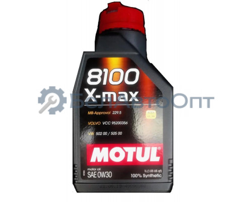 Масло моторное Motul 8100 X-max A3/B4; SN/CF 0W-40 синтетическое 1 л 104531