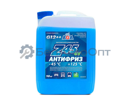 Антифриз AGA Z45 G12++ готовый -45C синий 5 кг AGA306Z (Допуск для электромобилей)