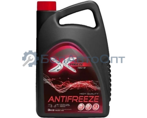 Антифриз X-FREEZE X-FREEZE Red готовый красный 3 кг 430206095