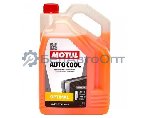 Антифриз Motul AUTO COOL OPTIMAL G12+ готовый -37C оранжевый 5 л 111200