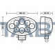 Фара доп-ая AE24OV-8LED-PC овальная, рассеянный свет, 8 диодов, 24W, (140*57*105) 12/24V