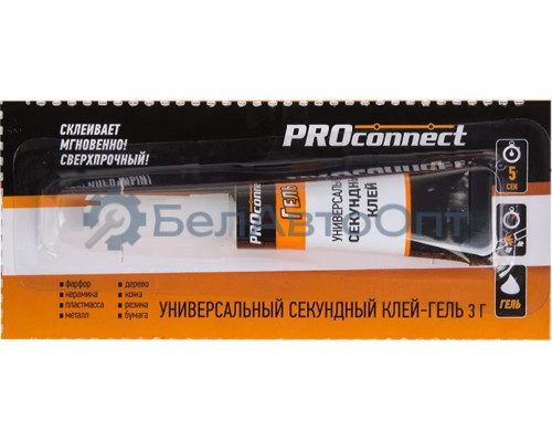 Универсальный секундный клей-гель PROconnect на мульти карте, 3 г PROconnect 61-0910