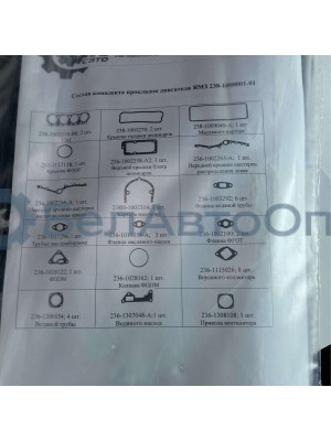 прокладка на двигат 238-1000001-01 с/о компл полный язто