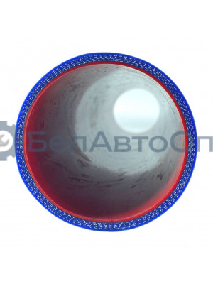 патрубок радиатора нижн 642290-1303025-10 отвод 375мм 70*80 силик армир