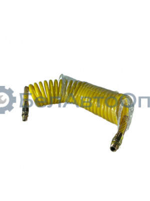 шланг пневматич витой 64221-3506380 е1 м16х1,5 желтый 7,5м съемн штуцеры