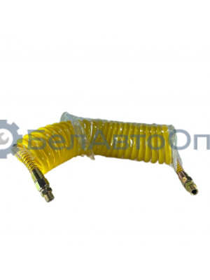 шланг пневматич витой 64221-3506380 е1 м16х1,5 желтый 7,5м съемн штуцеры