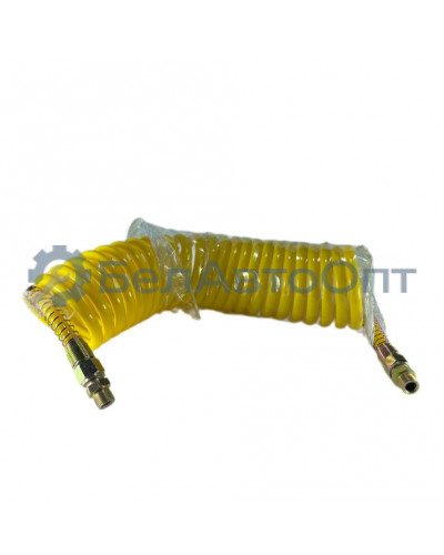 шланг пневматич витой 64221-3506380 е1 м16х1,5 желтый 7,5м съемн штуцеры