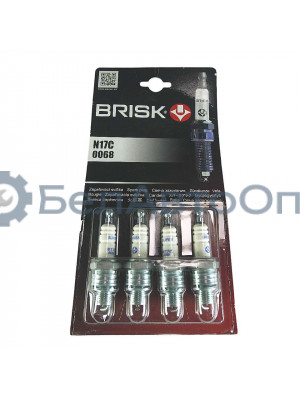 свеча n17c brisk 1320 super д-402 ключ на 21мм m14х1,25 компл 4шт