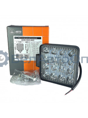 фара раб осв квадрат led 16*3=48w 10-30в направл свет 110*28*140мм ae48s-16led-28hc