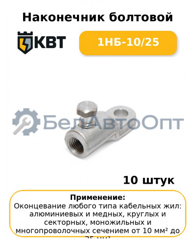 Наконечник болтовой 1НБ-10/25 (комплект 10 шт