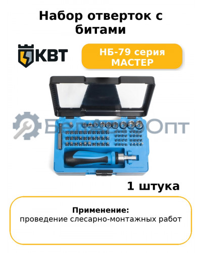 Набор отверток с битами НБ-79 серия МАСТЕР