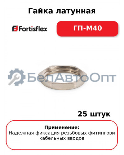 Гайка латунная ГП-М40 (комплект 25 шт