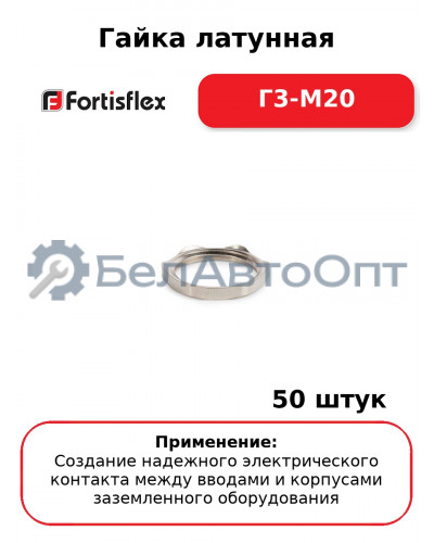 Гайка латунная Г3-М20 (комплект 50 шт