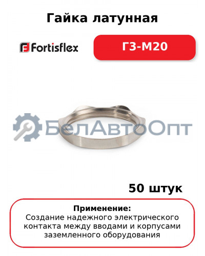 Гайка латунная Г3-М20 (комплект 50 шт