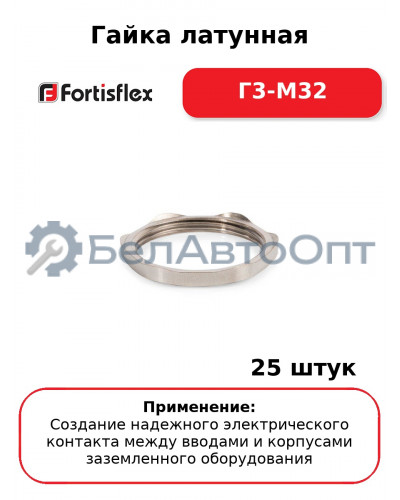 Гайка латунная Г3-М32 (комплект 25 шт