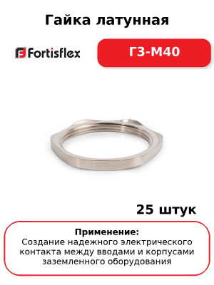 Гайка латунная Г3-М40 (комплект 25 шт