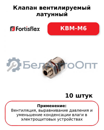 Клапан вентилируемый латунный КВМ-М6 (комплект 10 шт