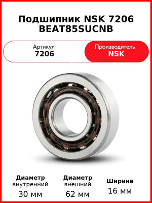 Подшипник NSK 7206 BEAT85SUCNB