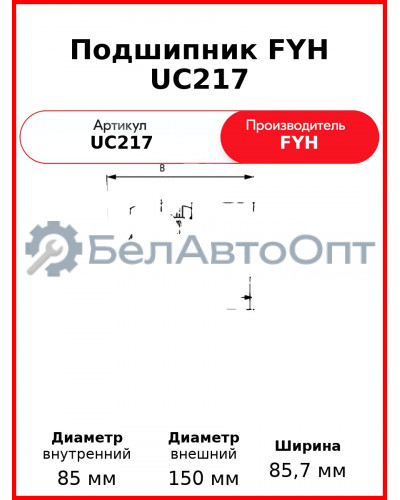 Подшипник FYH UC217