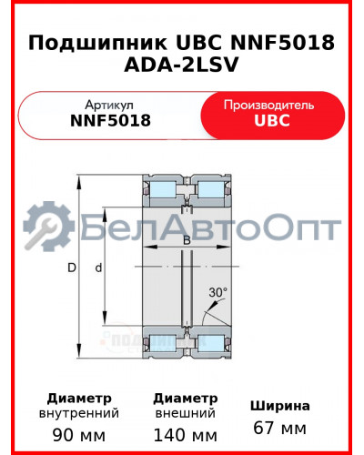 Подшипник UBC NNF5018 ADA-2LSV