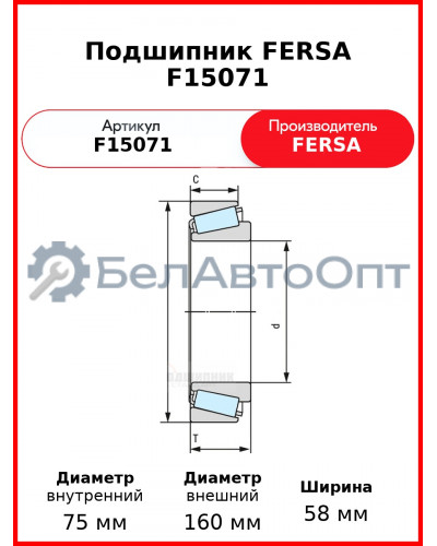 Подшипник FERSA F15071