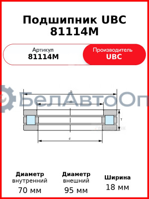 Подшипник UBC 81114M