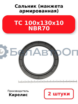 Сальник (манжета армированная) TC 100х130х10 NBR70. Комплект 2 шт.