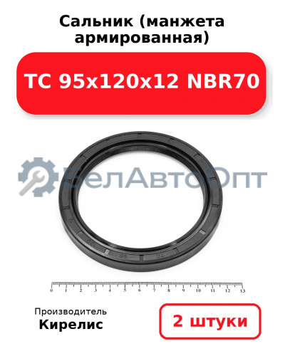 Сальник (манжета армированная) TC 95х120х12 NBR70. Комплект 2(шт)