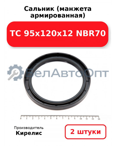 Сальник (манжета армированная) TC 95х120х12 NBR70. Комплект 2(шт)