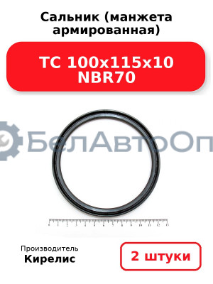 Сальник (манжета армированная) TC 100x115x10 NBR70. Комплект 2(шт)