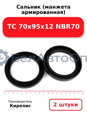 Сальник (манжета армированная) TC 70х95х12 NBR70. Комплект 2(шт)