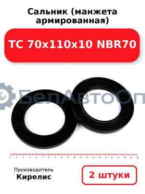 Сальник (манжета армированная) TC 70х110х10 NBR70. Комплект 2(шт)