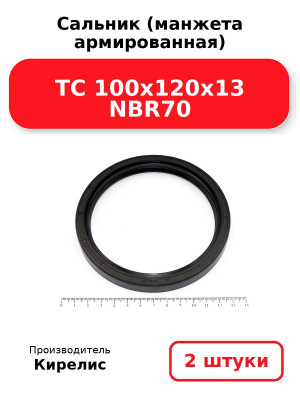 Сальник (манжета армированная) TC 100x120x13 NBR70. Комплект 2(шт