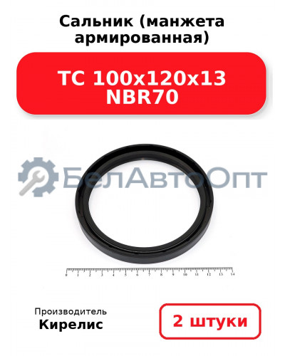 Сальник (манжета армированная) TC 100x120x13 NBR70. Комплект 2 шт.