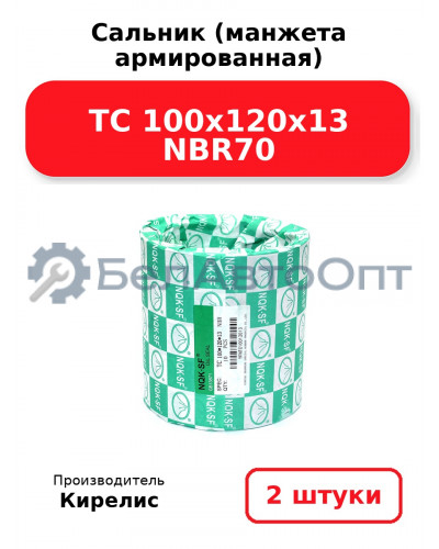 Сальник (манжета армированная) TC 100x120x13 NBR70. Комплект 2 шт.