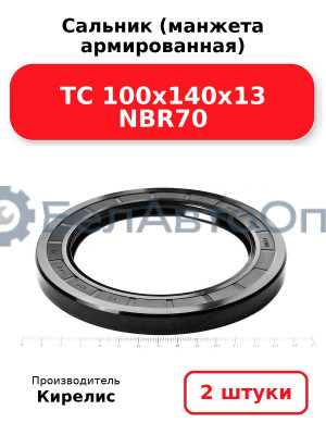 Сальник (манжета армированная) TC 100х140х13 NBR70. Комплект 2 шт.