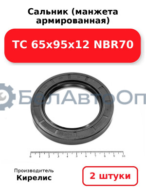 Сальник (манжета армированная) TC 65х95х12 NBR70. Комплект 2(шт)