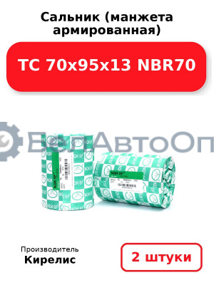 Сальник (манжета армированная) TC 70х95х13 NBR70. Комплект 2(шт)
