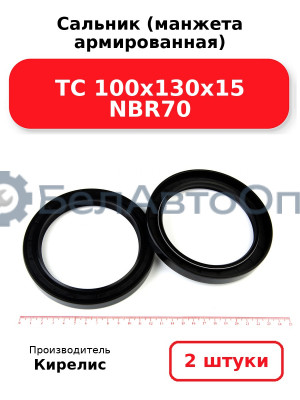 Сальник (манжета армированная) TC 100х130х15 NBR70. Комплект 2(шт)