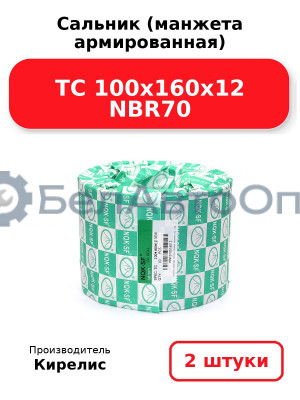Сальник (манжета армированная) TC 100x160x12 NBR70. Комплект 2 шт.